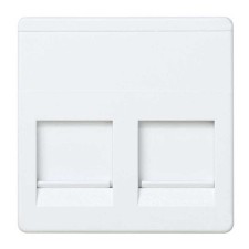 Tapa adaptador 2 conectores RJ AMP 27486-35 blanco simon 27 play