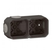Caja superficie Legrand estanca 069602L 2 elementos antracita