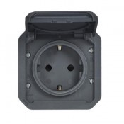 Base enchufe Schuko Legrand Plexo 069839L antracita Base enchufe Schuko Legrand Plexo 069839L antracita