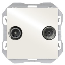 Toma de antena blanca final R/TV+SAT 20000488-090 Simon 270