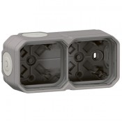 Caja superficie Legrand estanca 069672L 2 elementos gris