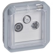 Base TV/R/SAT antena Legrand Plexo 069558L IP55 gris