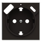 Tapa enchufe schuko Niessen 8588.4 ns Sky negro soft USB + Tipo C