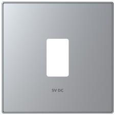 Tapa toma cargador USB simple 8585.2 pl Sky Niessen plata