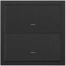 Kit front Simon 100 de 1 elemento 2 teclas NEGRO MATE 10020103-238