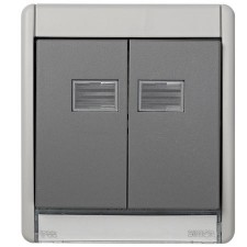 Tecla doble estanca Simon 44 serie Aqua 4400026-035