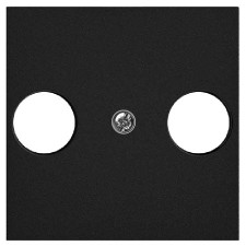 Tapa toma antena blanca Simon 20000053-098 negro mate