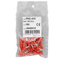 Punteras aisladas hueca para cable de 4mm naranja