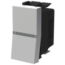 Pulsador estrecho Niessen Zenit N2104.51 PL plata piloto LED