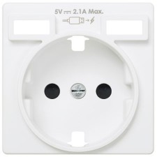 Tapa enchufe Schuko cargador doble USB Simon 8200049-030 blanco