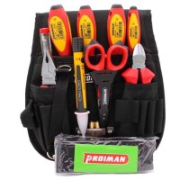 Bolsa Proiman 100200 10 herramientas + cinturón