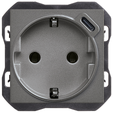 Base enchufe Simon 270 20001432-096 USB C 16A titanio