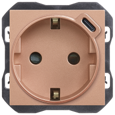 Base enchufe Simon 270 20001432-091 USB C 16A cobre
