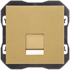 Tapa conector RJ45 Simon 270 20000187-095 color oro
