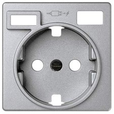 Tapa enchufe Schuko cargador USB + C Simon concept 8200050-093 aluminio