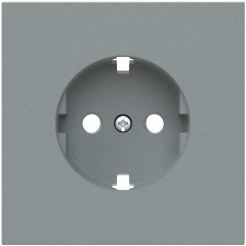 Tapa enchufe Schuko Niessen Vega 8888 GN gris niebla
