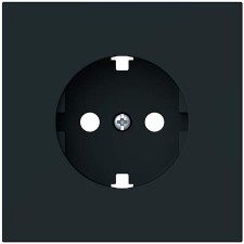 Tapa enchufe Schuko Niessen Vega 8888 NT negro mate