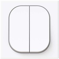 Tecla doble interruptor conmutador Niessen Alter Vega 8811.08 BL blanco brillo