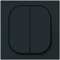 Tecla doble interruptor conmutador Niessen Alter Vega 8811.08 NT negro mate