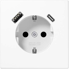 Tapa enchufe USB Jung LS 1520-15 CA WW blanco