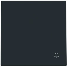 Tecla pulsador Niessen vega 8804 NT símbolo timbre negro mate