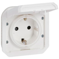 Base enchufe Schuko Legrand Plexo 069639L blanco
