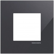 Marco 1 elemento Niessen Zenit S Z2271 TN tacteo negro