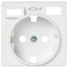 Tapa enchufe Schuko cargador doble USB C Simon 8200050-030 blanco