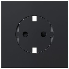 Tapa enchufe Schuko Simon 360 36000435-098 CLEAN negro mate