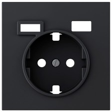Tapa enchufe Schuko USB Simon 360 36000050-098 A+C negro mate