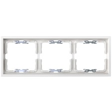 Marco 3 elementos Simon 360 36000630-190 con lineador blanco mate