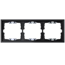 Marco 3 elementos Simon 360 36000630-098 con lineador negro mate