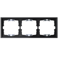 Marco 3 elementos Simon 360 36000630-098 con lineador negro mate