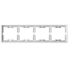 Marco 4 elementos Simon 360 36000640-190 con alineador blanco mate