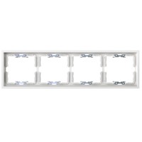 Marco 4 elementos Simon 360 36000640-190 con alineador blanco mate