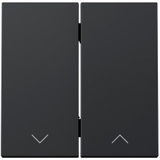 Tecla doble persianas Simon 360 36000029-098 negro mate