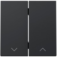 Tecla doble persianas Simon 360 36000029-098 negro mate