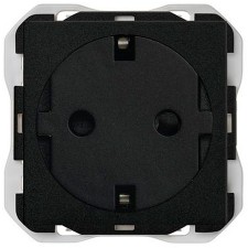 Enchufe Schuko Clean Simon 270 20000435-098 negro mate