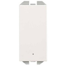 Pulsador neutro 10A estrecho Simon 270 20001160-190 con luminoso blanco mate