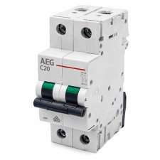 Magnetotérmico AEG 4TQA552829R0000 E90 Curva-C 20A 2P 2 módulos