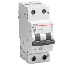 Magnetotérmico AEG 4TQA552808R0000 E90 CURVA-C 6A 1P+N 2 módulos