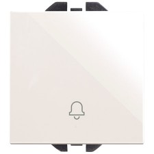 Pulsador símbolo timbre Simon 270 20000152-090 blanco brillo