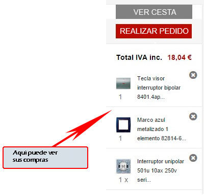 Compra de materiales eléctricos